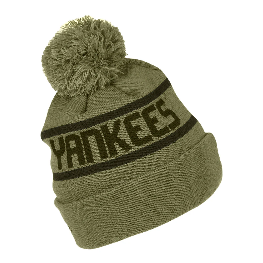 New Era mit Umschlag New York Yankees Bommelmütze MLB Team Jake - Olivgrün-Schwarz - Image 2