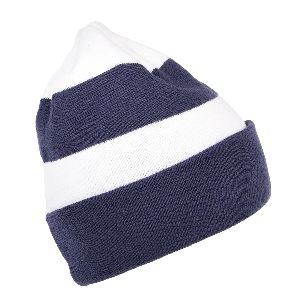 New Era mit Umschlag Tottenham Hotspur F.C. Beanie Mütze - Stripe Knit - Marineblau-Weiß - Image 2