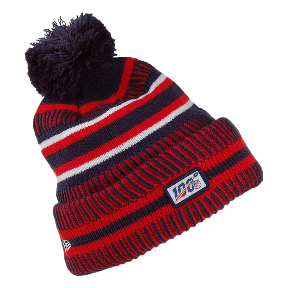 New Era New England Patriots Bommelmütze - NFL On Field Knit - Marineblau-Rot - Image 2