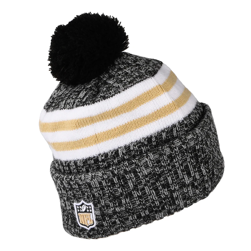 New Era New Orleans Saints Bommelmütze NFL Sideline Sport Knit - Schwarz-Gold - Image 2