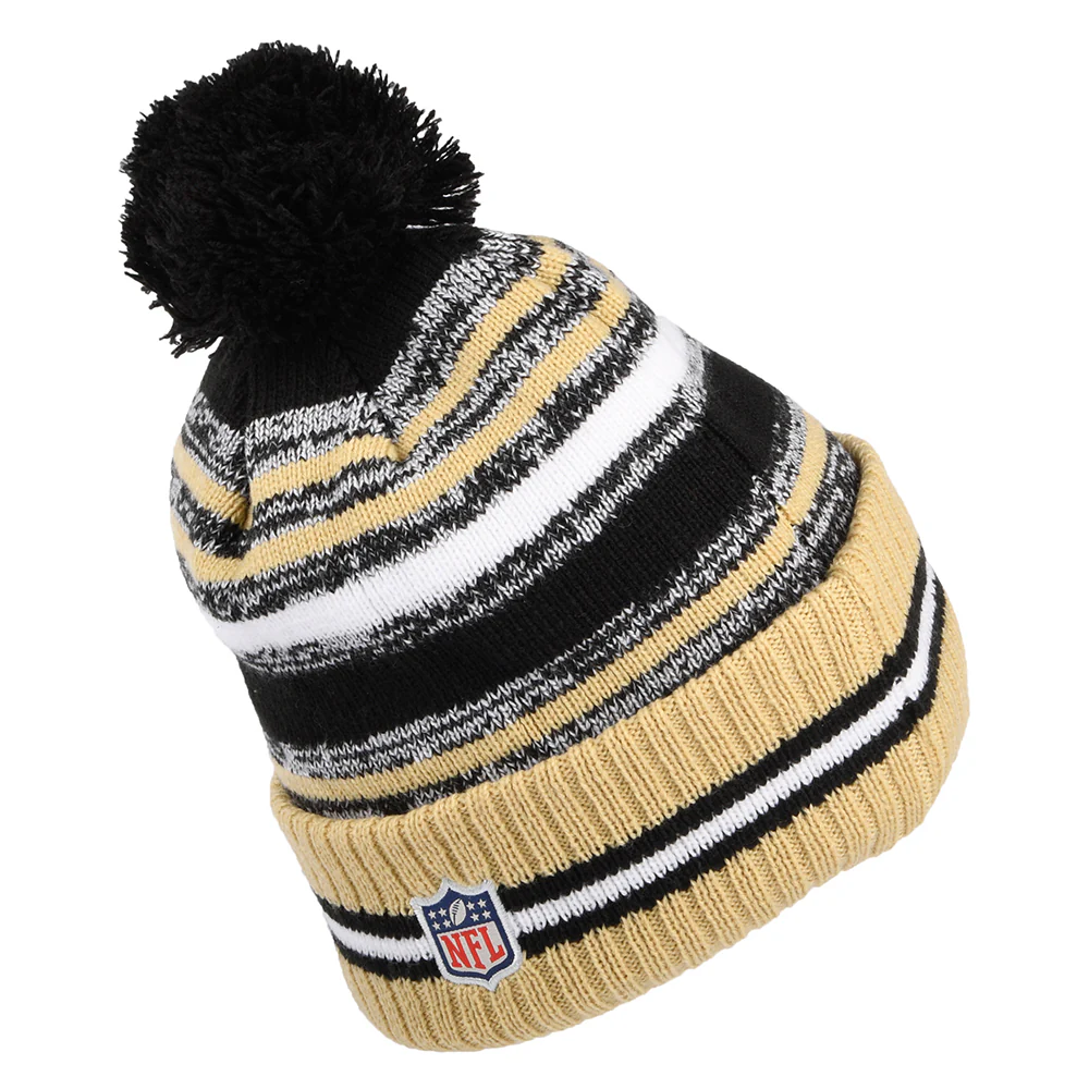New Era New Orleans Saints Bommelmütze - NFL Sport Knit OTC - Schwarz-Gold - Image 2