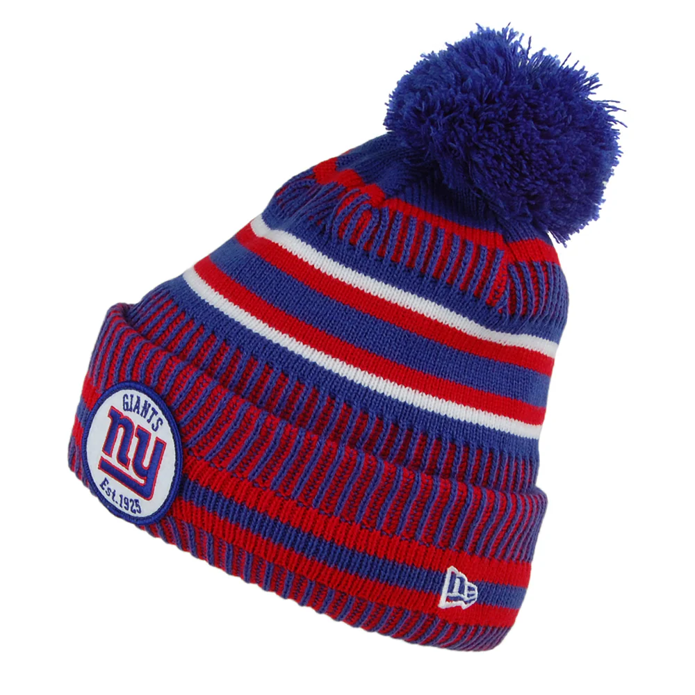 New Era New York Giants Bommelmütze - NFL On Field Knit - Rot-Blau