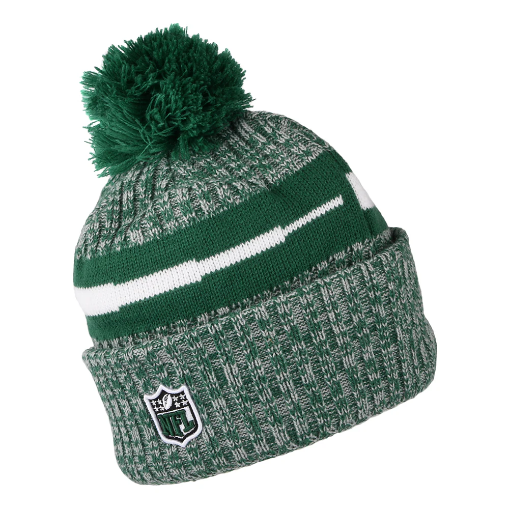 New Era New York Jets Bommelmütze NFL Sideline Sport Knit - Grün-Weiß - Image 2