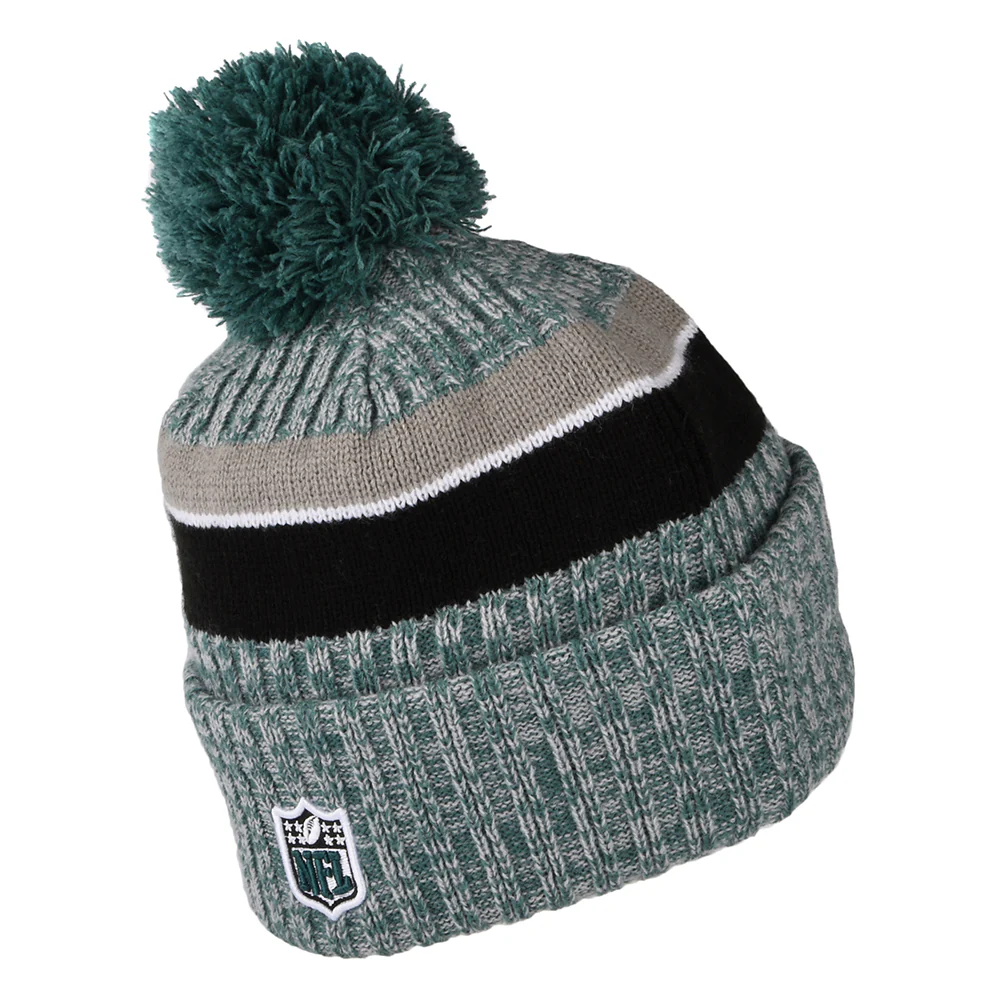 New Era Philadelphia Eagles Bommelmütze NFL Sideline Sport Knit - Mitternachtsgrün-Schwarz - Image 2