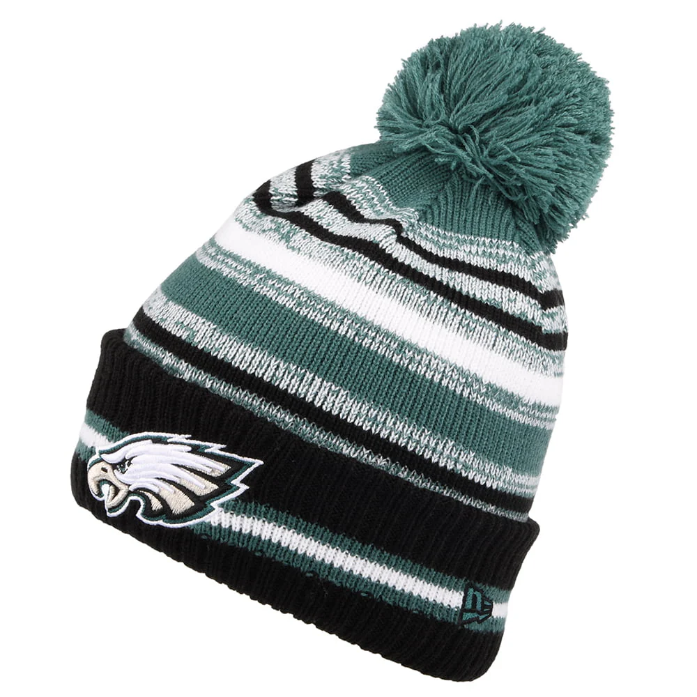 New Era Philadelphia Eagles Bommelmütze NFL Sport Knit OTC - Schwarz-Grün