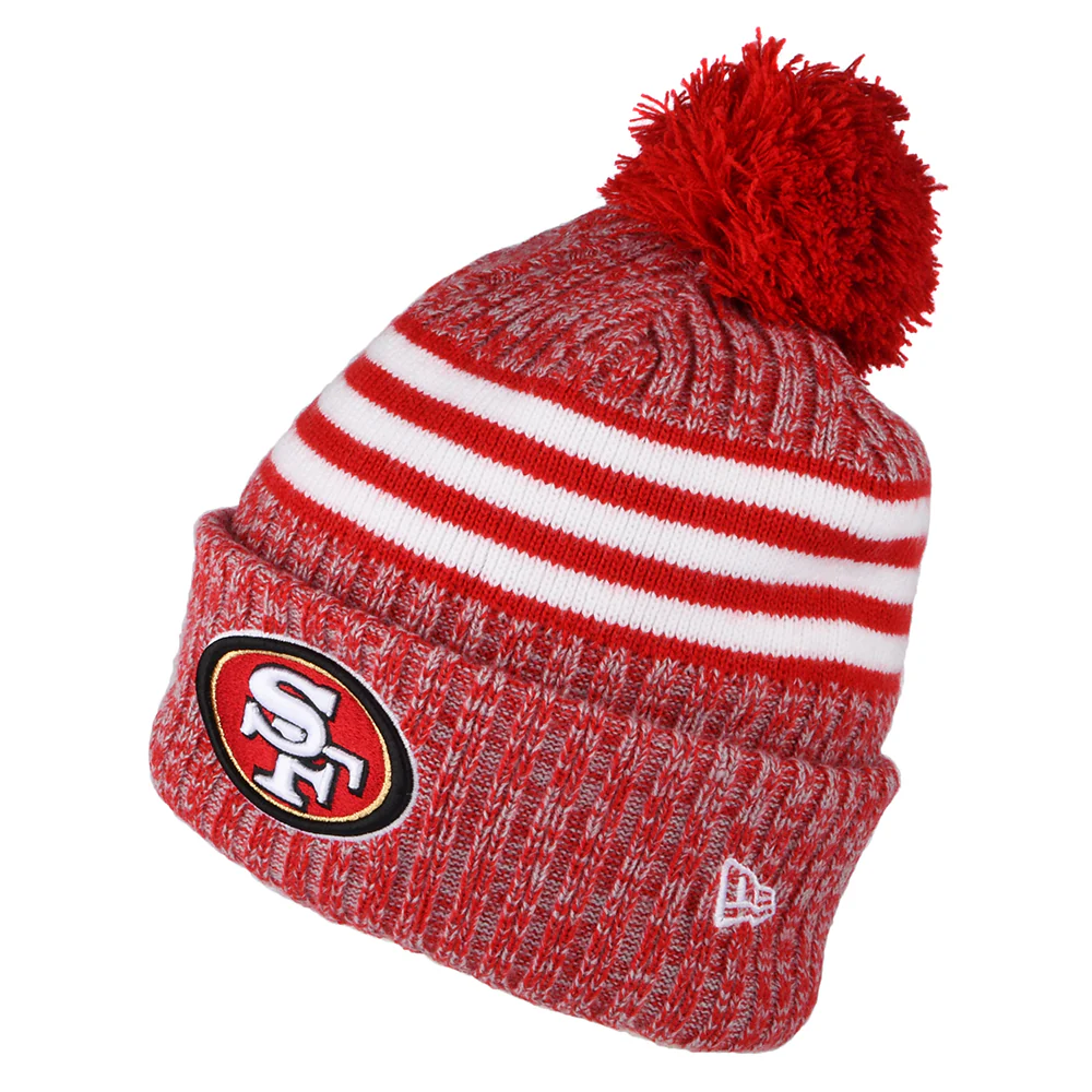 New Era San Francisco 49ers Bommelmütze NFL Sideline Sport Knit - Rot-Weiß