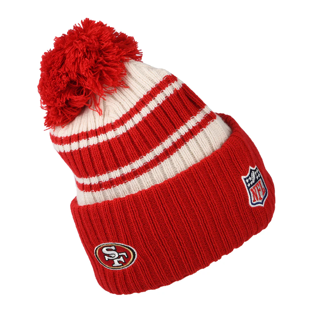 New Era San Francisco 49ers Bommelmütze - NFL Sideline Sport Knit - Rot-Weiß - Image 2