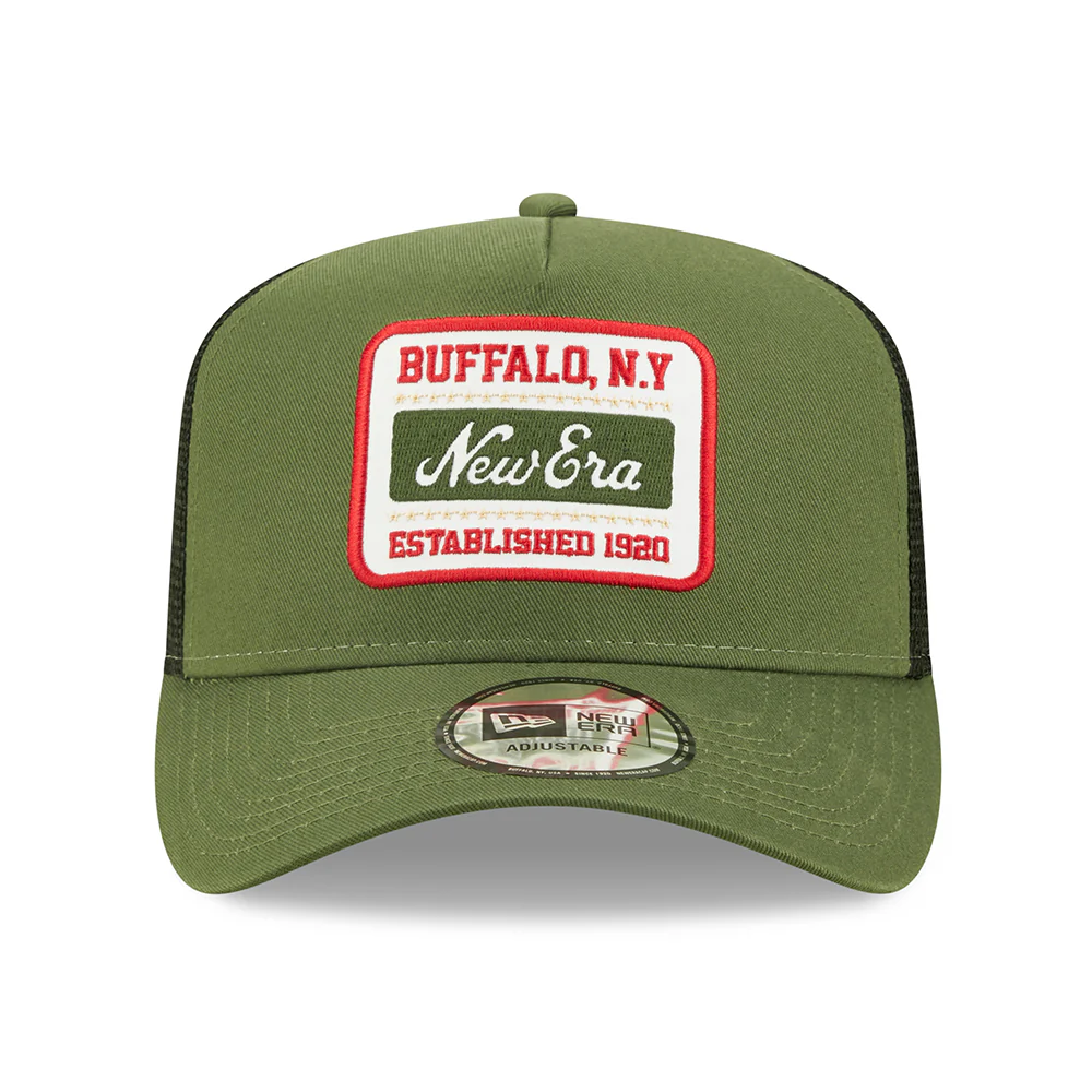 New Era State Patch A-Frame Trucker Cap - Olivgrün - Image 2