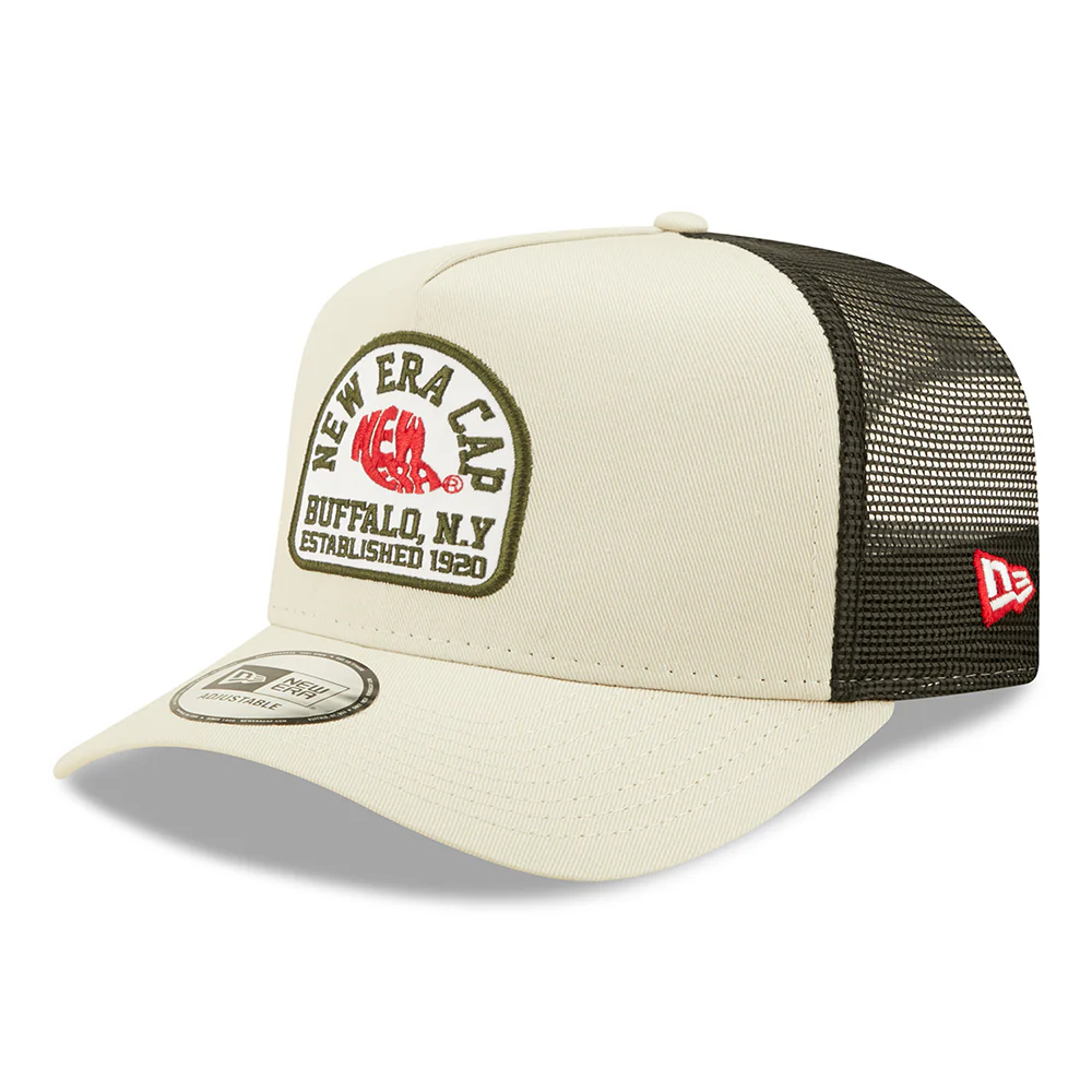 New Era State Patch A-Frame Trucker Cap - Steingrau