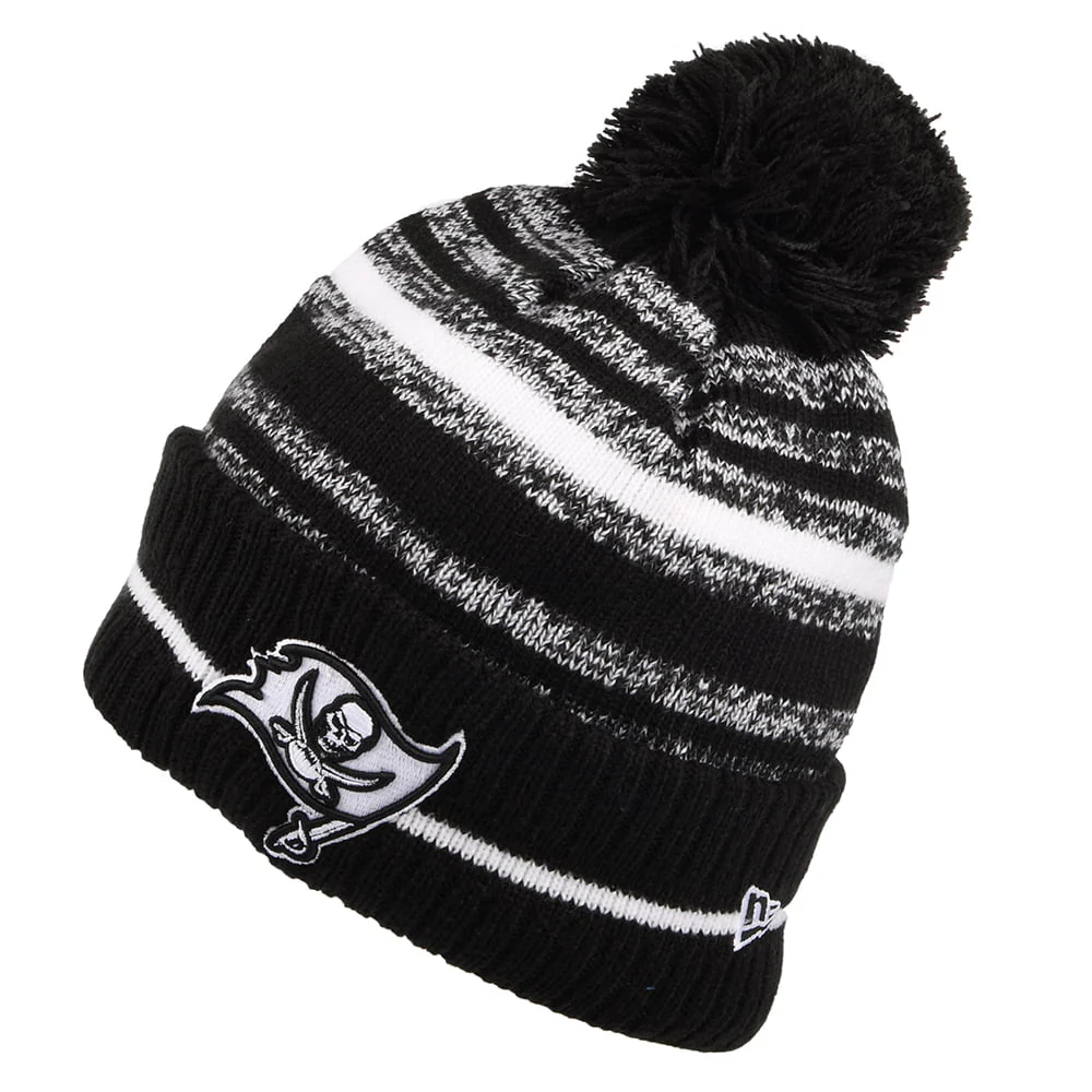 New Era Tampa Bay Buccaneers Bommelmütze - NFL Sport Knit OTC - Schwarz-Weiß