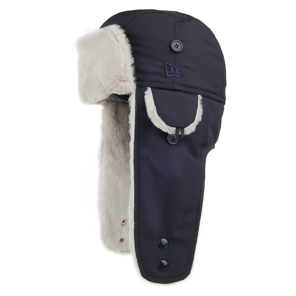 New Era Tech Fabric Fliegermütze - Marineblau-Grau