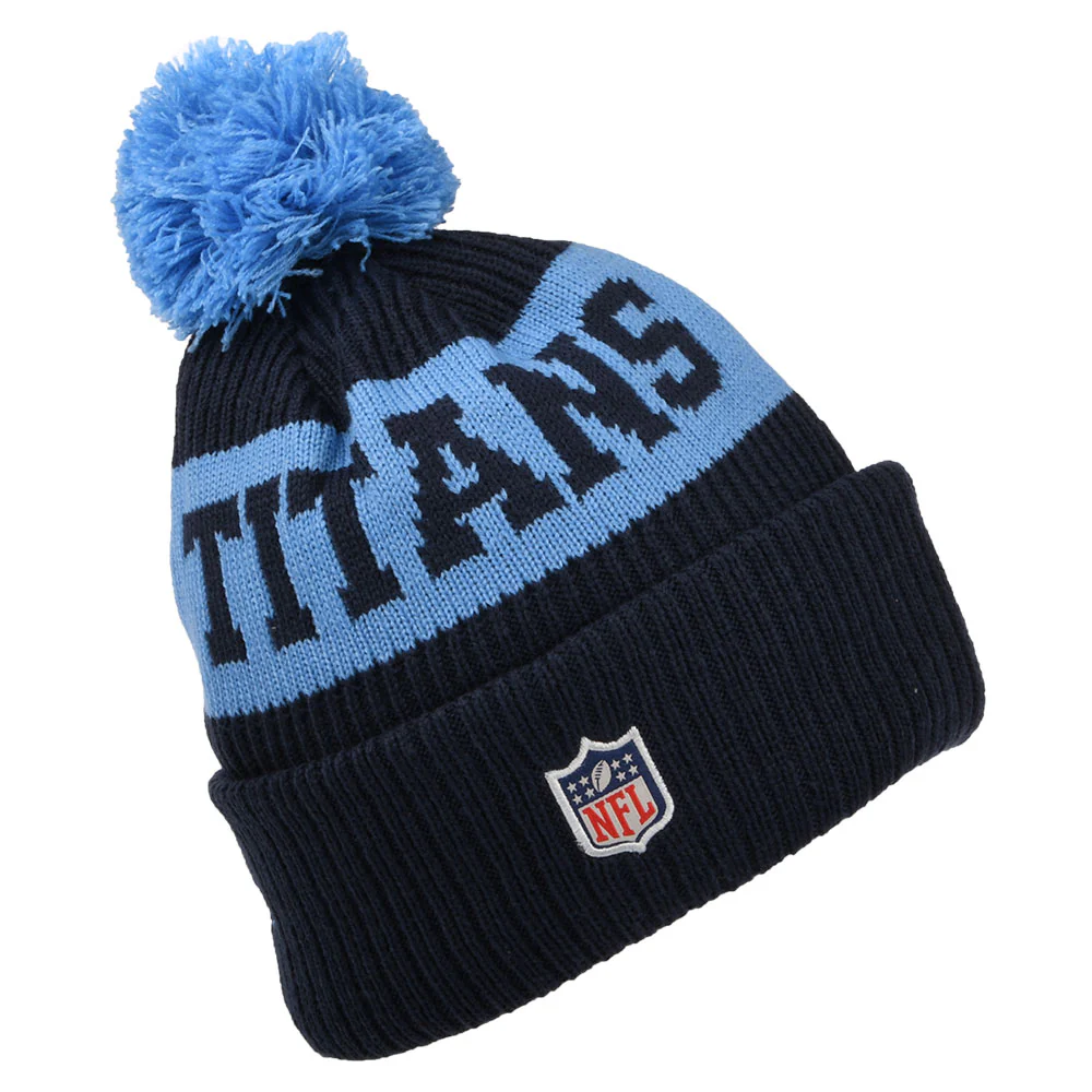 New Era Tennessee Titans Bommelmütze NFL On Field Sport Knit - Marineblau-Blau - Image 2