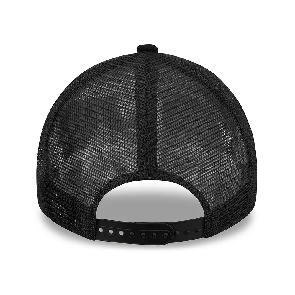New Era Unisex 9FORTY A-Frame Chicago Bulls Trucker Cap - NBA Black on Black Logo - Schwarz - Image 4