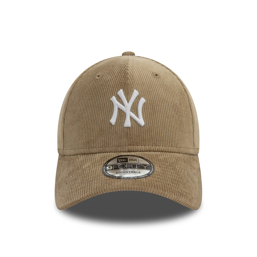 New Era Unisex 9FORTY New York Yankees Baseball Cap - MLB Cord - Taupe-Weiß - Image 2