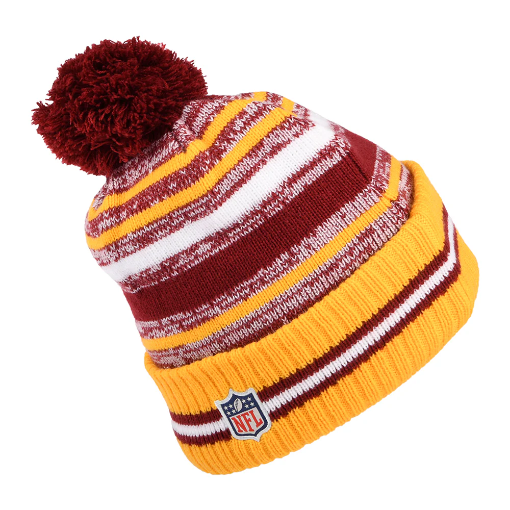 New Era Washington Football Team Bommelmütze - NFL Sport Knit OTC - Burgunderrot-Gold - Image 2