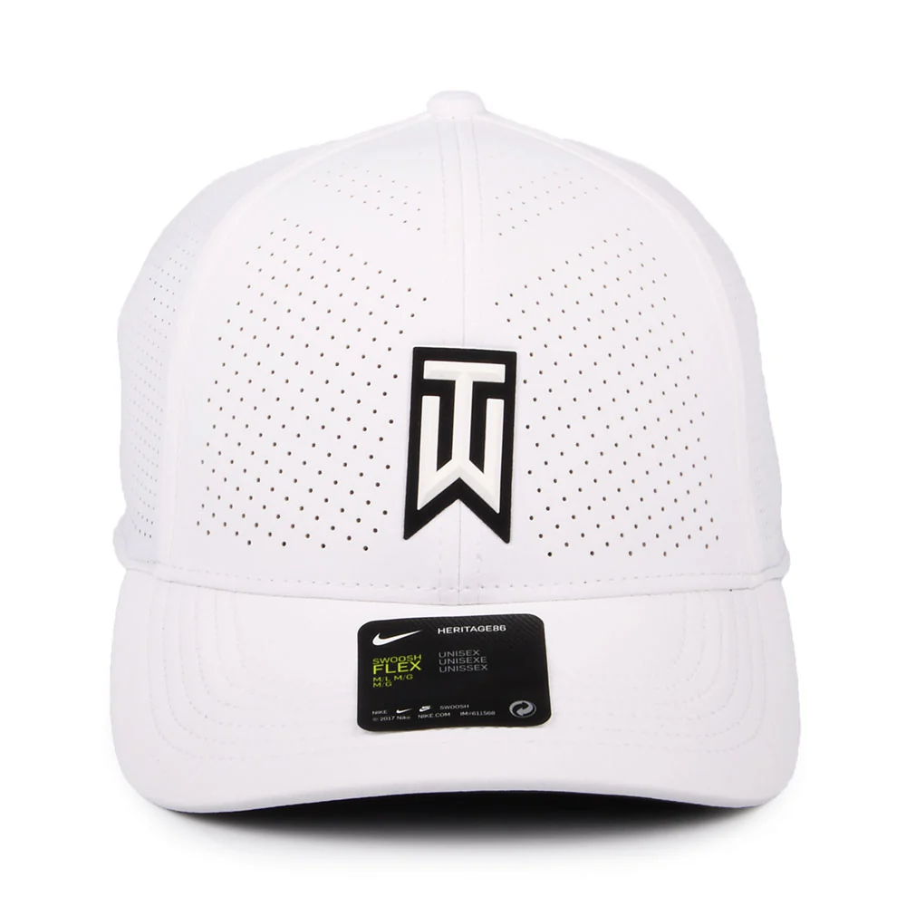 Nike Golf Tiger Woods Aerobill H86 perforiert Baseball Cap - Weiß - Image 2