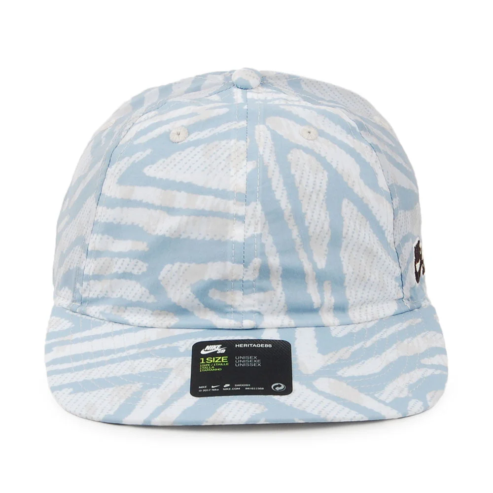 Nike SB H86 AOP Flat Bill Baseball Cap - Blau-Weiß - Image 2