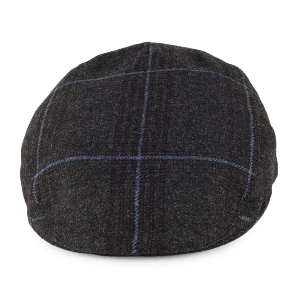Olney Kinloch Saxony Tweed Schiebermütze - Anthrazit-Blau - Image 2