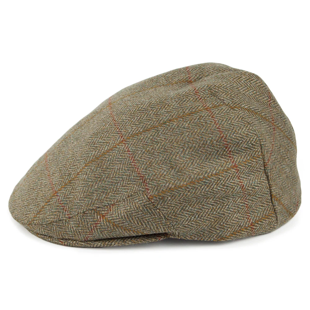 Olney Kinloch Saxony Tweed Schiebermütze - Dunkelgrün - Image 3