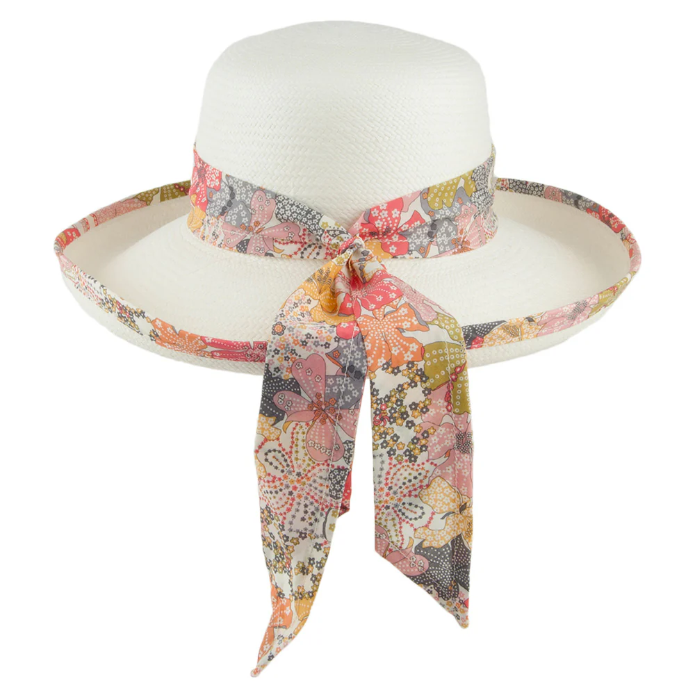 Olney Liberty Floral Panama Hut - Natur - Image 3