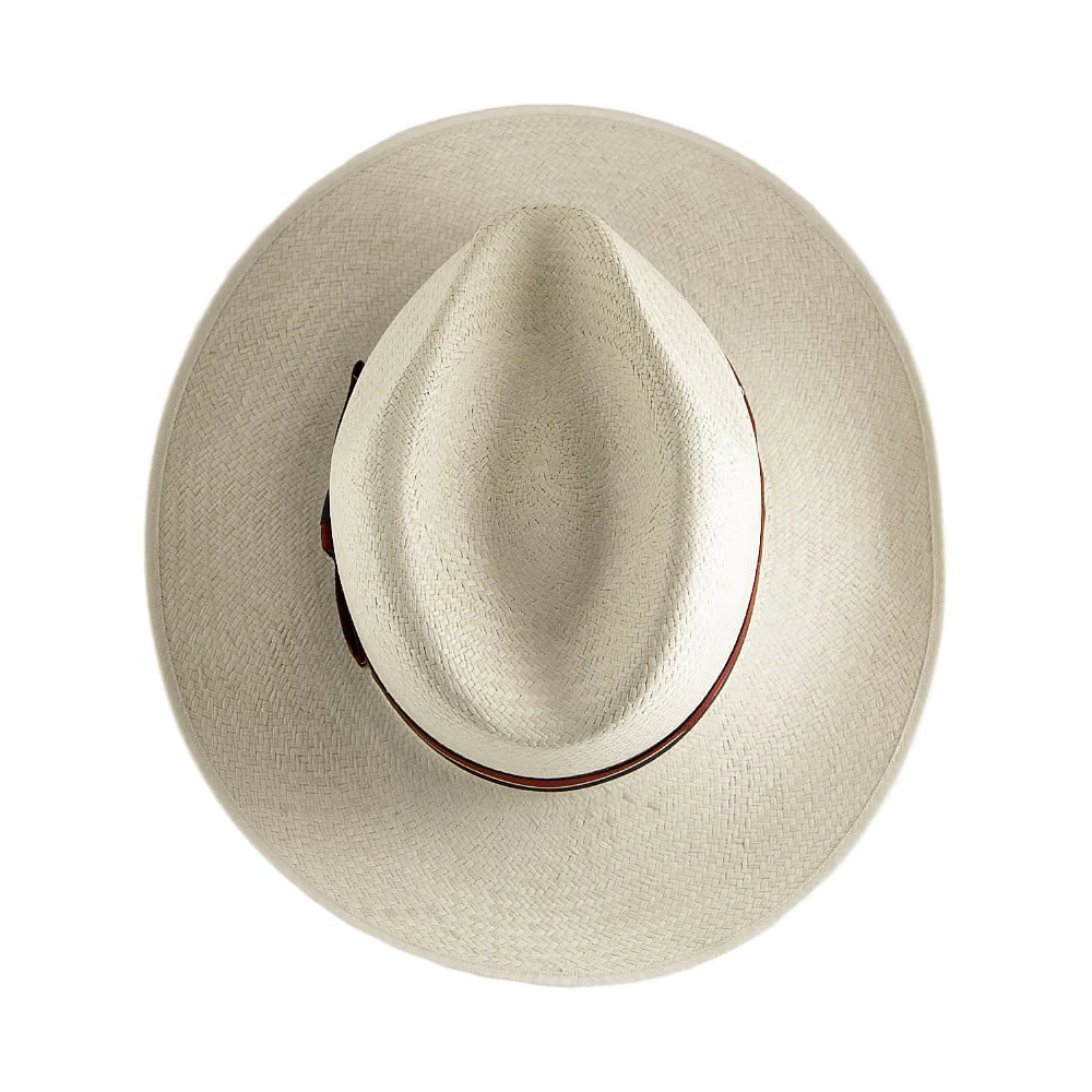 Olney Panama Fedora mit Klappkrempe mit gestreiftem Hutband - Image 3