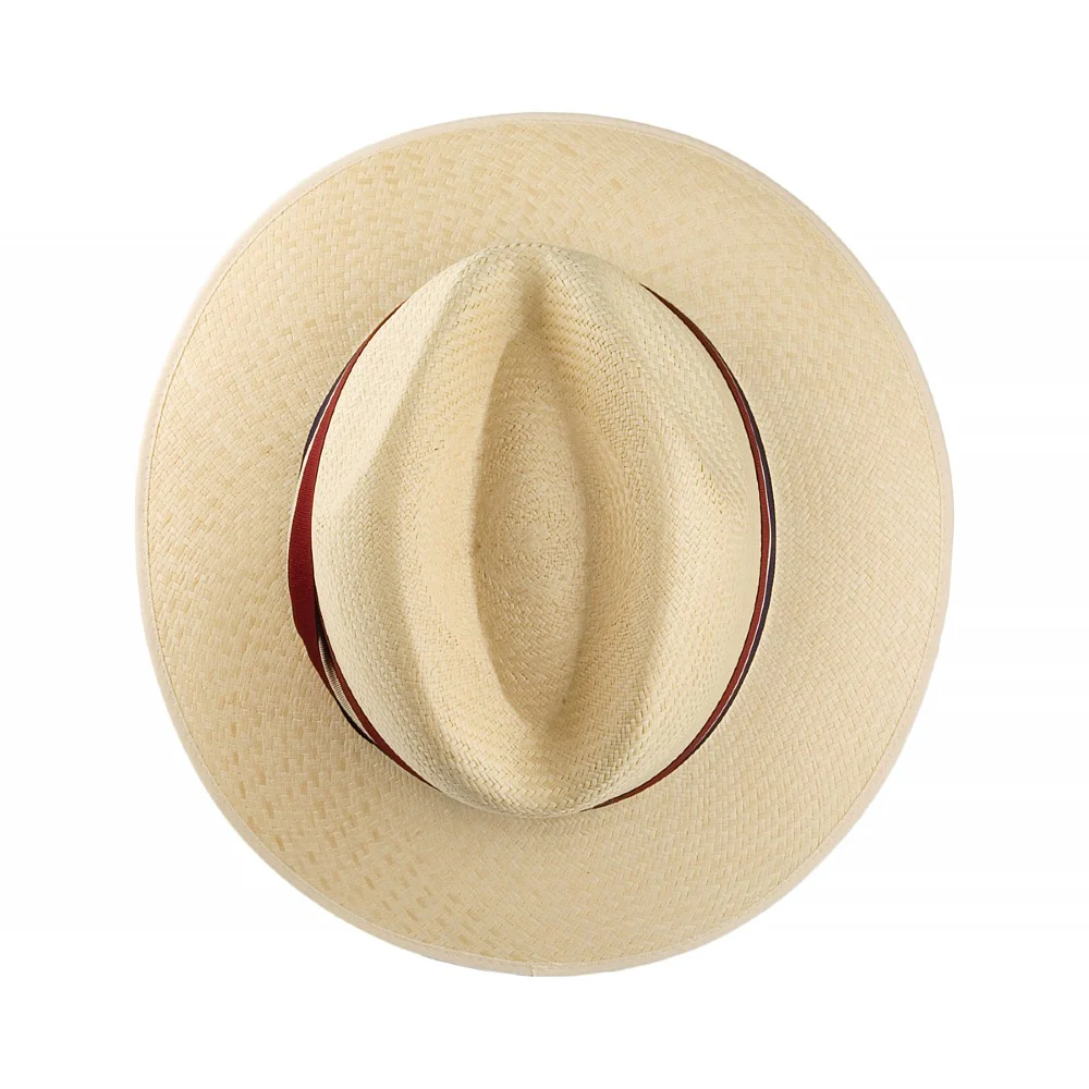 Olney Safari Panama Fedora Hut mit gestreiftem Hutband - Image 3