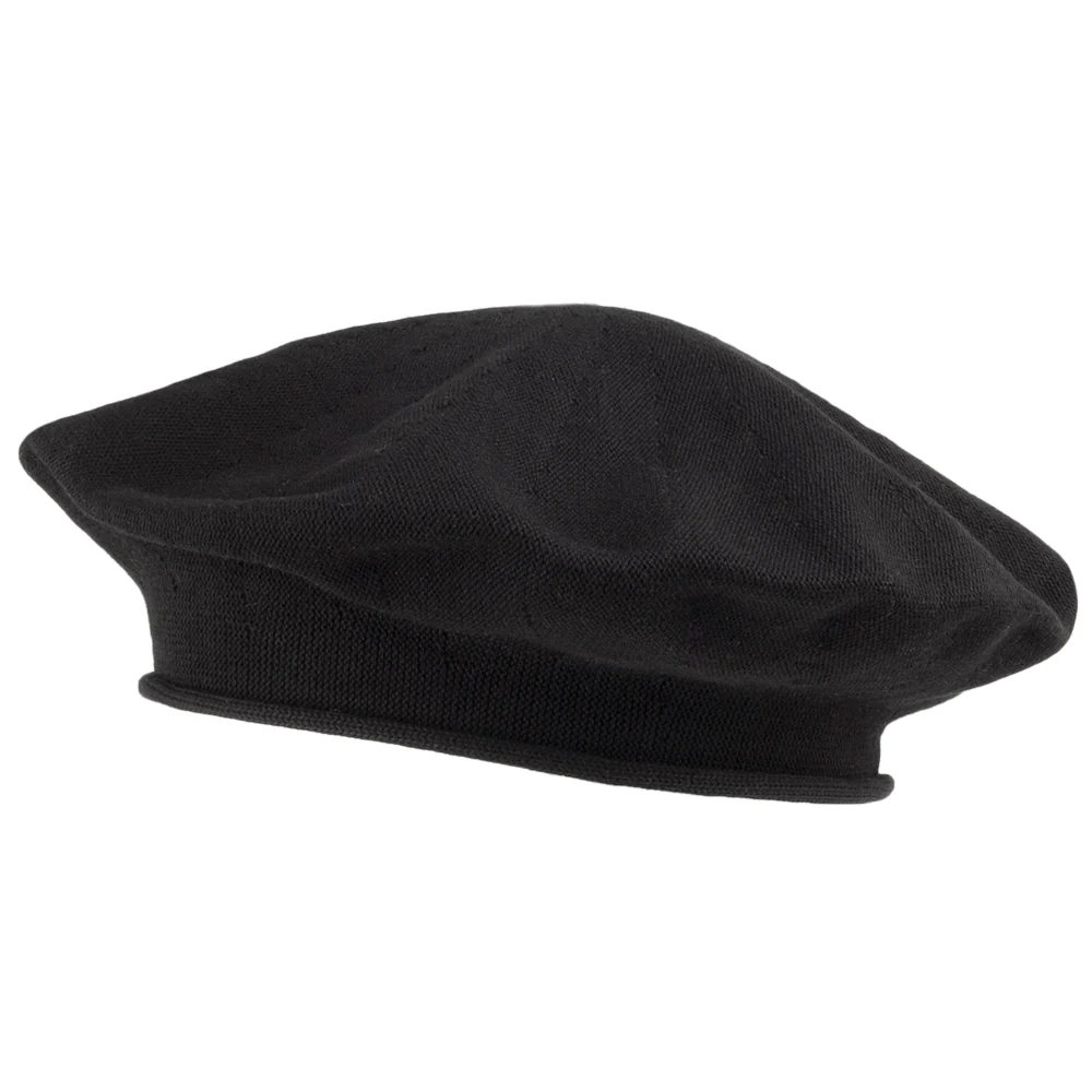 Parkhurst 30cm Baskenmütze aus Baumwolle - Schwarz