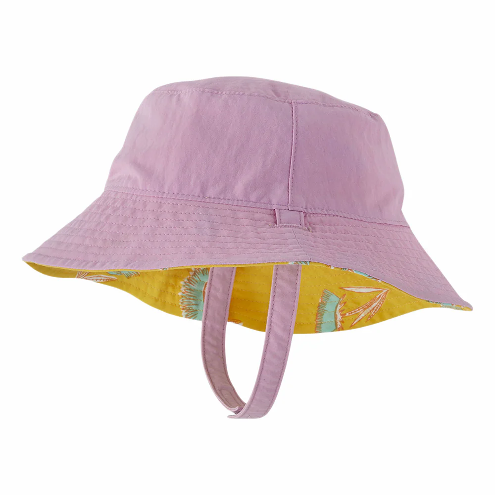 Patagonia Baby Summer Plant Fischerhut Wendbarer Sonnen - Pink-Gelb - Image 2