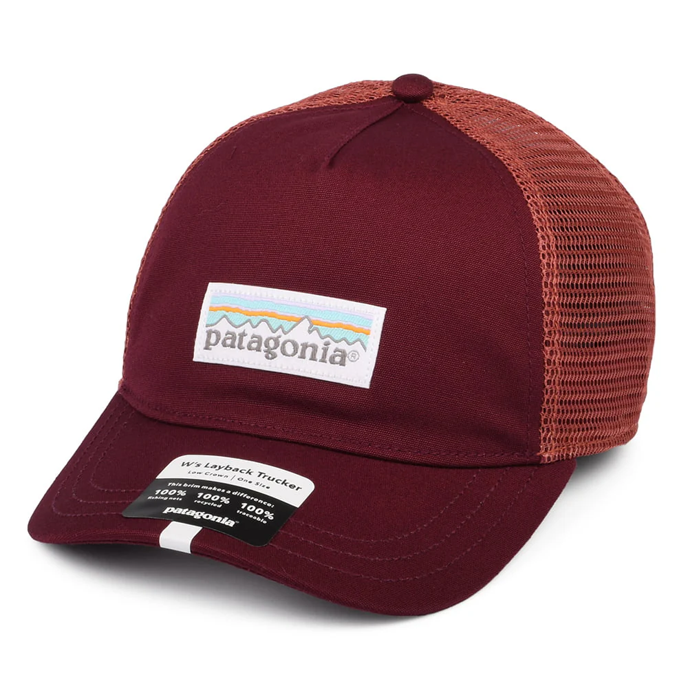 Patagonia Damen Pastell P-6 Label Layback Trucker Cap - Rot