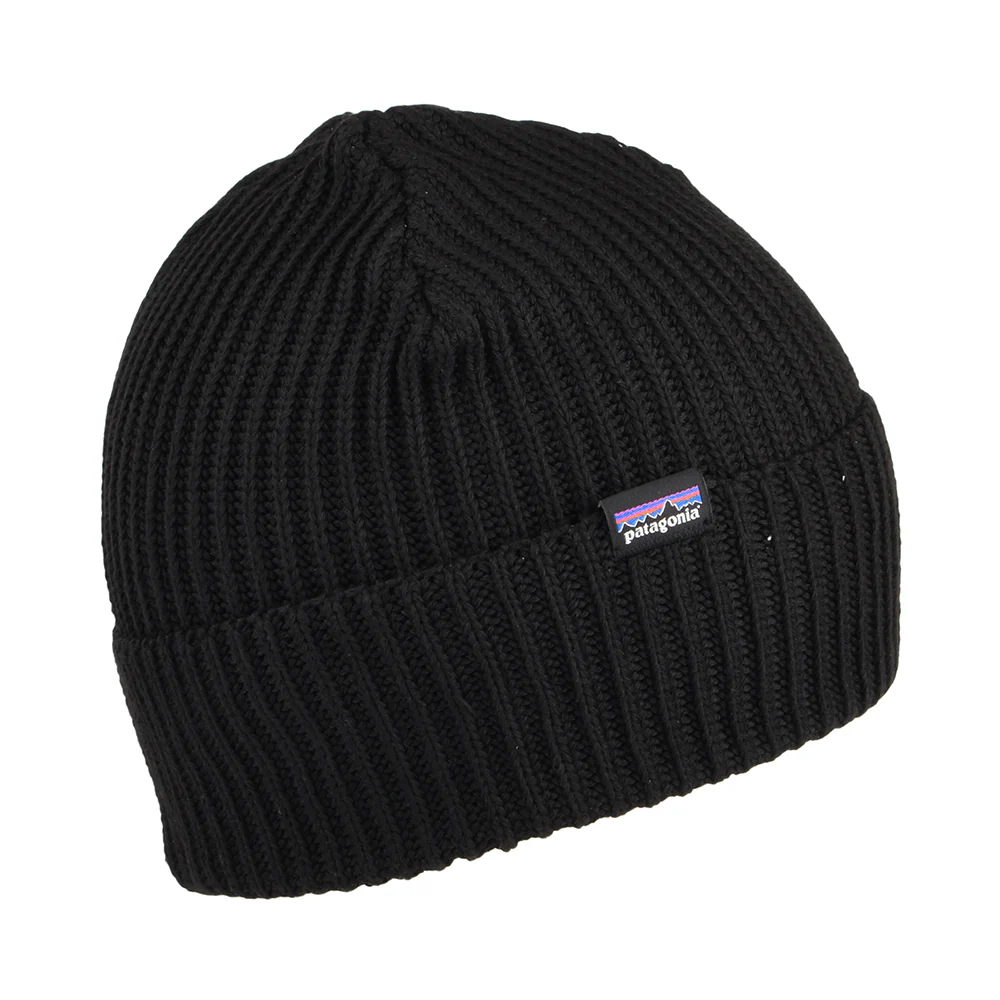 Patagonia Fishermans gerollt Beanie Mütze - Schwarz