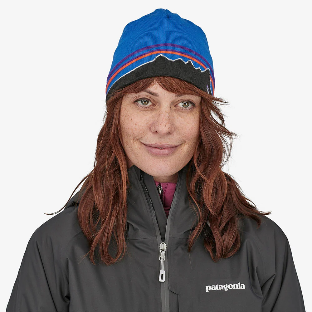Patagonia Fitz Roy Recycelte Beanie Mütze Boulders - Blau - Image 3