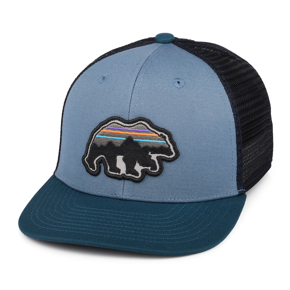 Patagonia Kinder Back for Good Bear Trucker Cap aus organischer Baumwolle - Blau