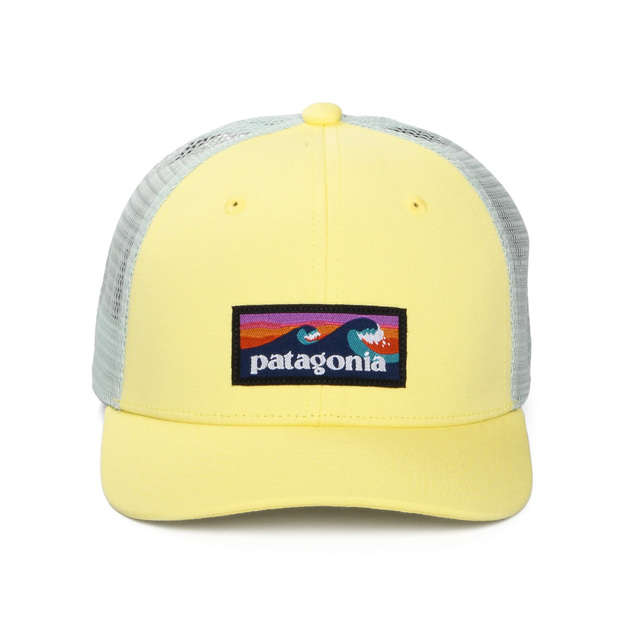Patagonia Kinder Boardshort Logo Trucker Cap aus organischer Baumwolle - Zitronengelb-Meergrün - Image 2