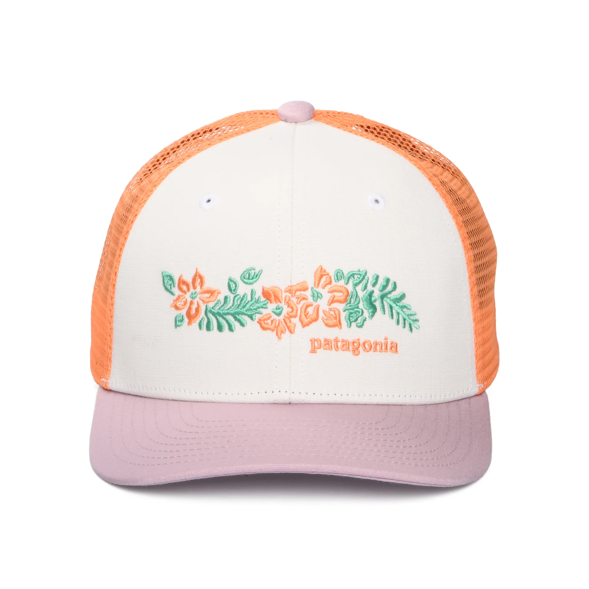 Patagonia Kinder Friends Lei Trucker Cap aus organischer Baumwolle - Weiß-Violett-Pfirsich - Image 2