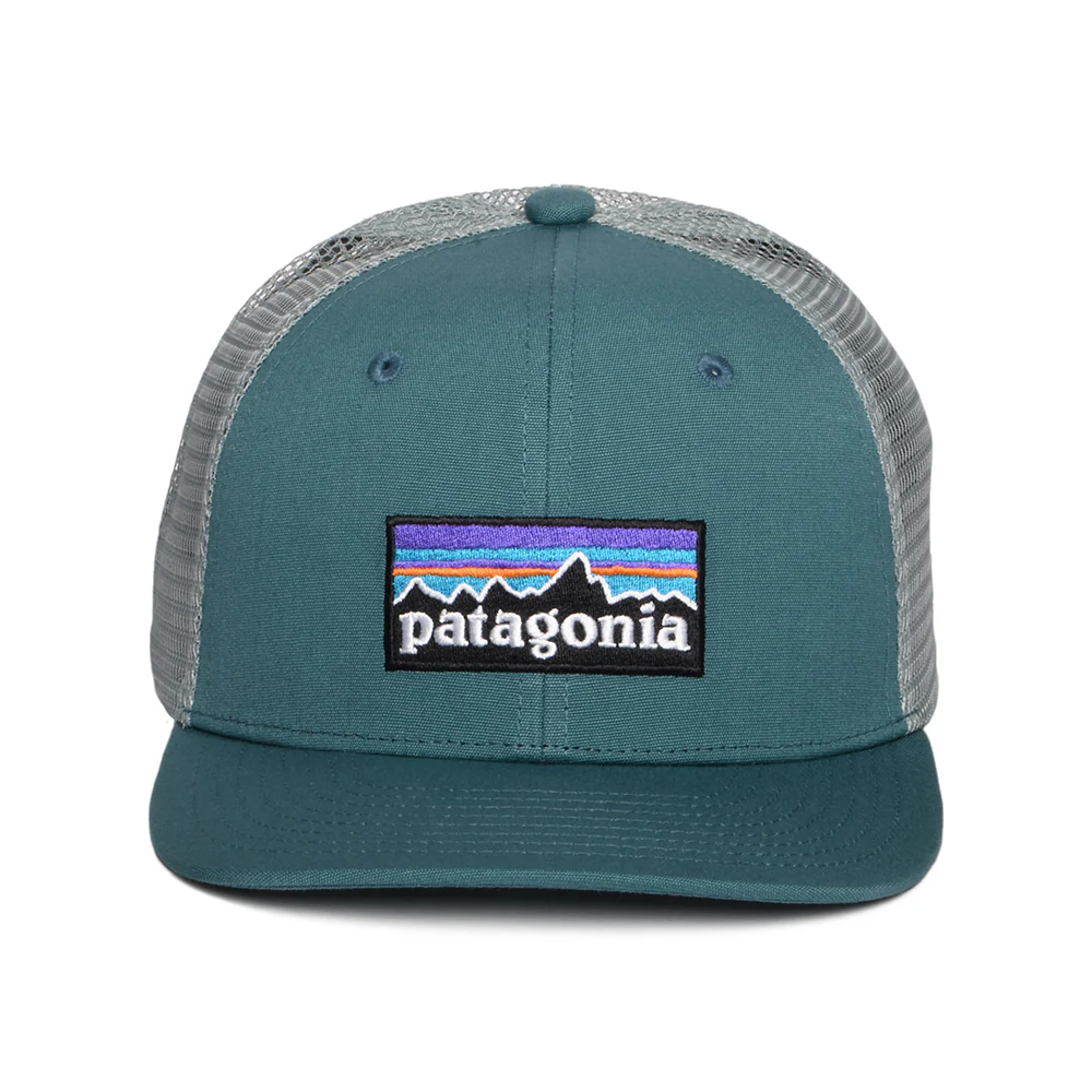 Patagonia Kinder P-6 Logo Trucker Cap aus organischer Baumwolle - Dunkles Petrol - Image 2