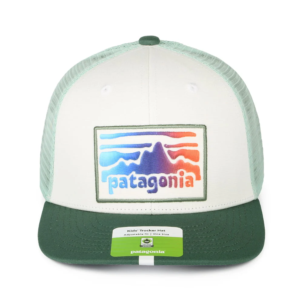 Patagonia Kinder Rambler Trucker Cap aus organischer Baumwolle - Weiß-Türkis - Image 2