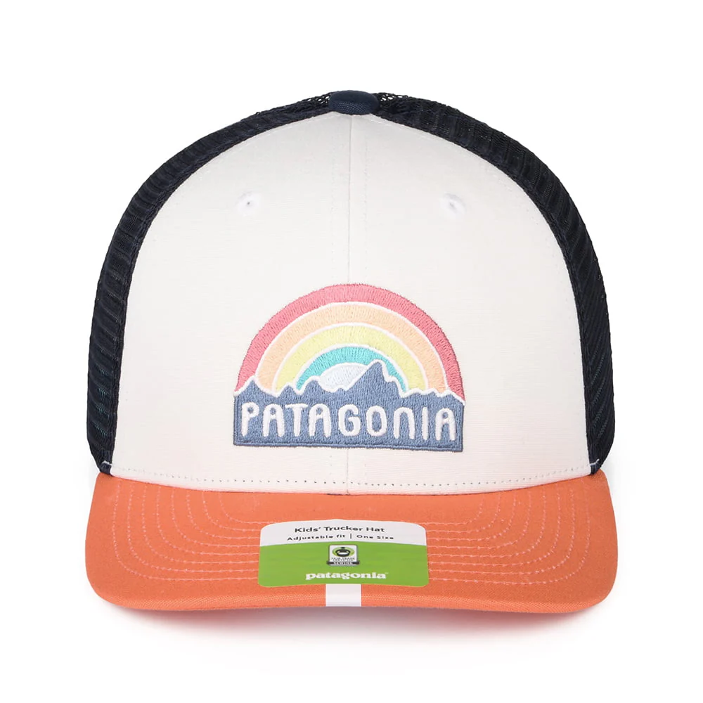 Patagonia Kinder Regenbogen Trucker Cap aus organischer Baumwolle - Weiß-Koralle - Image 2