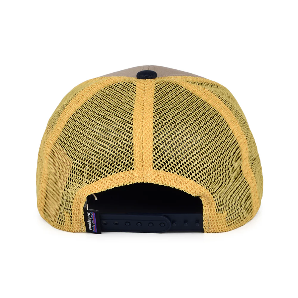 Patagonia Kinder Ridge Rise Stripe Trucker Cap aus organischer Baumwolle - Hellbraun- Marineblau-Gelb - Image 3
