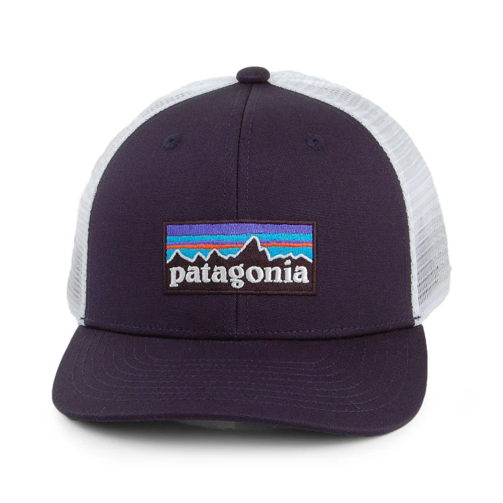 Patagonia Kinder P-6 Logo Trucker Cap aus organischer Baumwolle - Marineblau-Weiß - Image 2