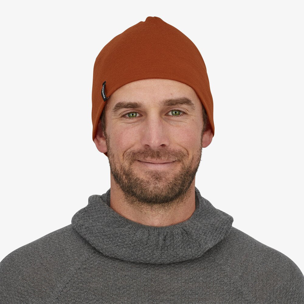 Patagonia Overlook Beanie Mütze aus Merinowollmischung - Rostrot - Image 3