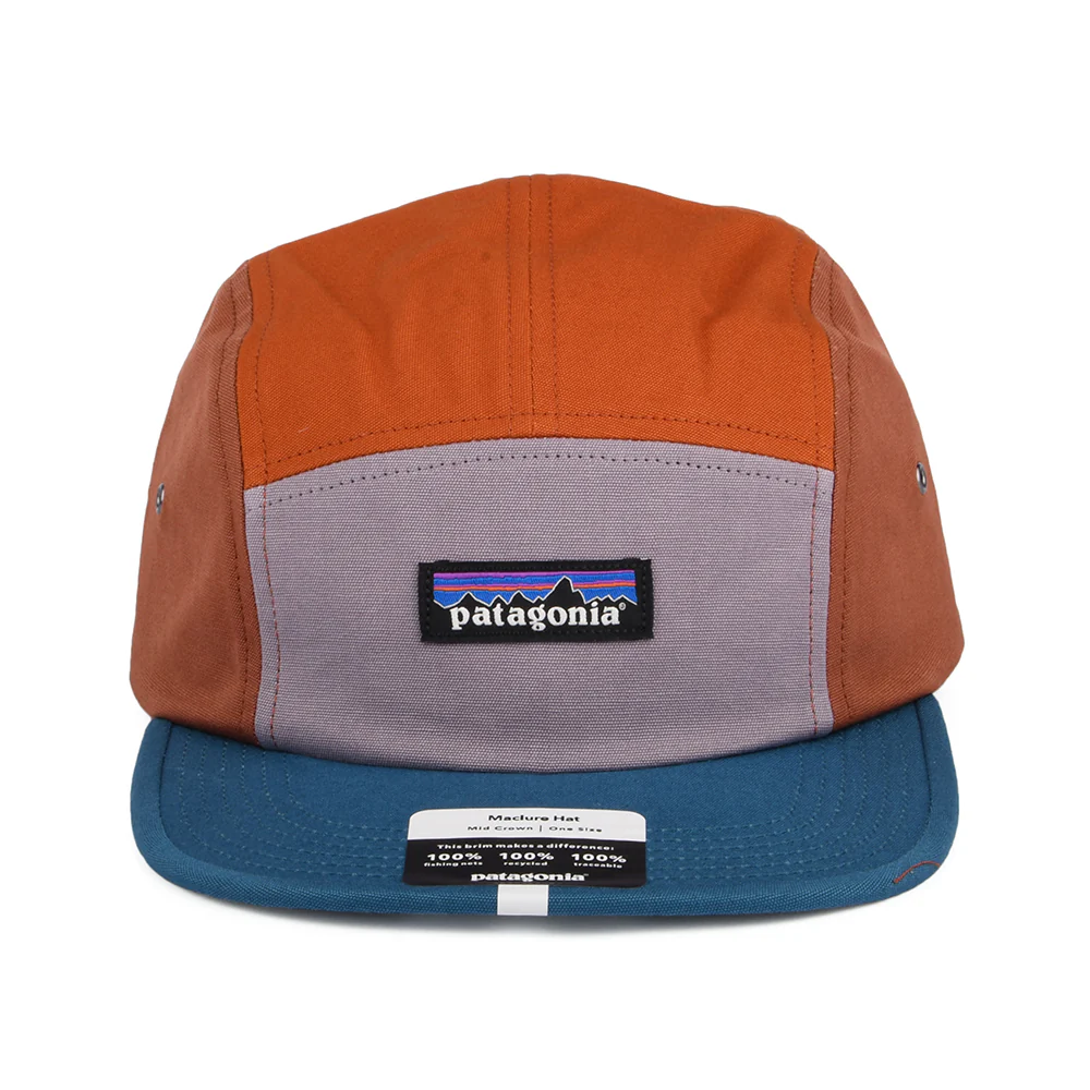 Patagonia P-6 Label Maclure 5 Paneelen Cap aus organischer Baumwolle - Lila-Orange-Blau - Image 2