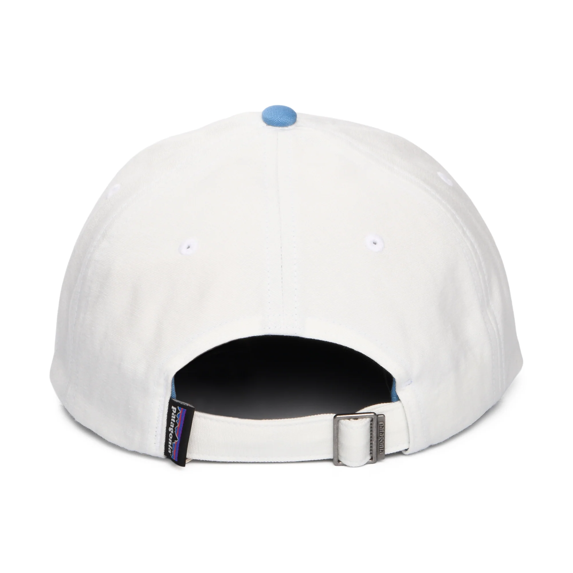 Patagonia P-6 Label Trad Baseball Cap aus organischer Baumwolle - Weiß-Ozeanblau - Image 3