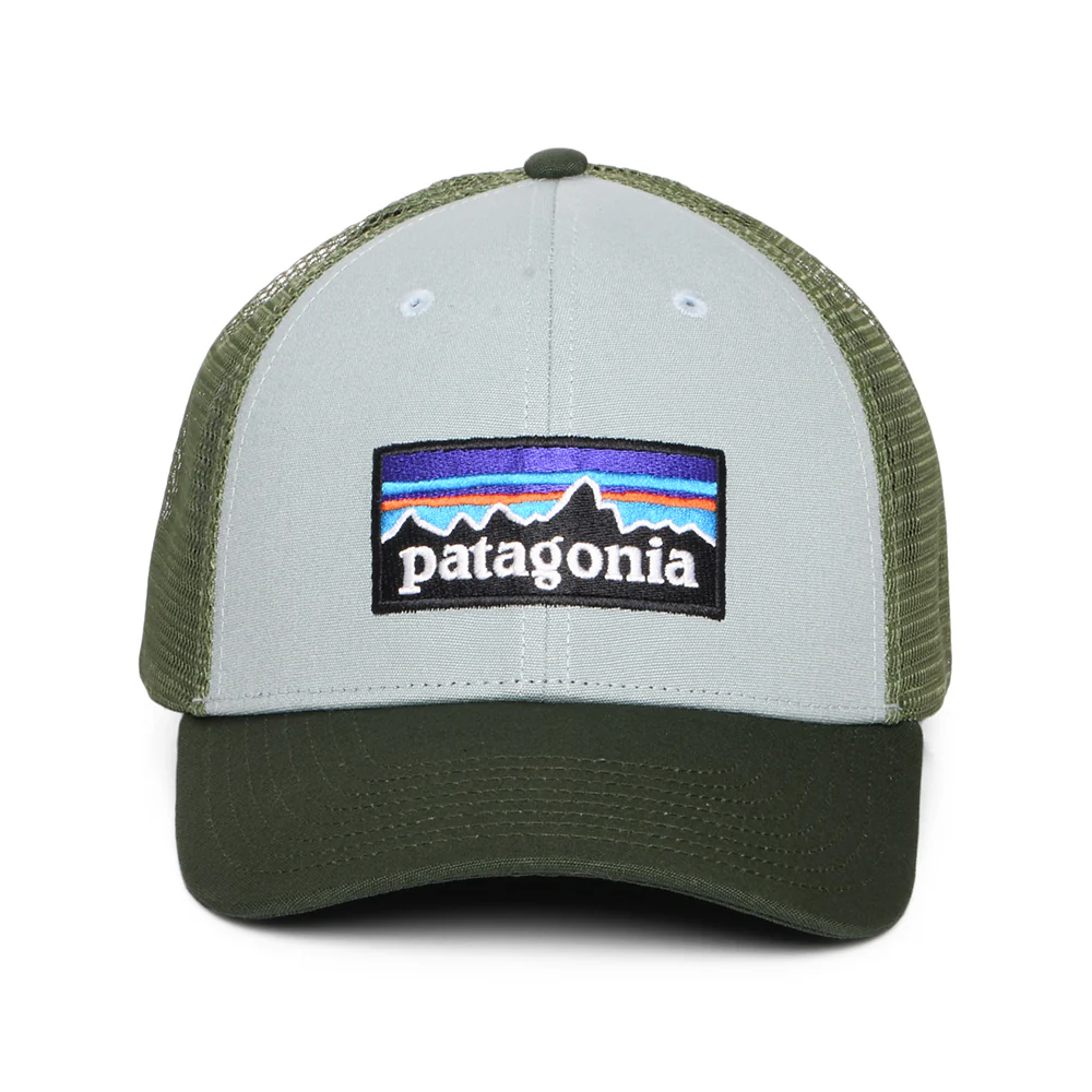 Patagonia P-6 Logo LoPro Trucker Cap aus organischer Baumwolle - Hellblau-Waldgrün - Image 2