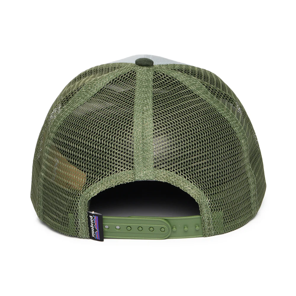 Patagonia P-6 Logo LoPro Trucker Cap aus organischer Baumwolle - Hellblau-Waldgrün - Image 3