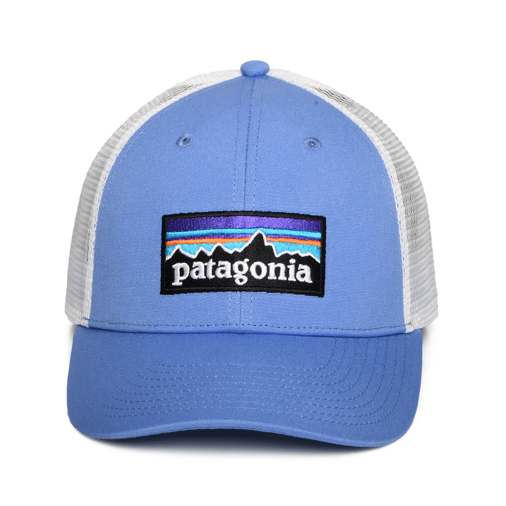 Patagonia P-6 Logo LoPro Trucker Cap aus organischer Baumwolle - Ozeanblau-Weiß - Image 2