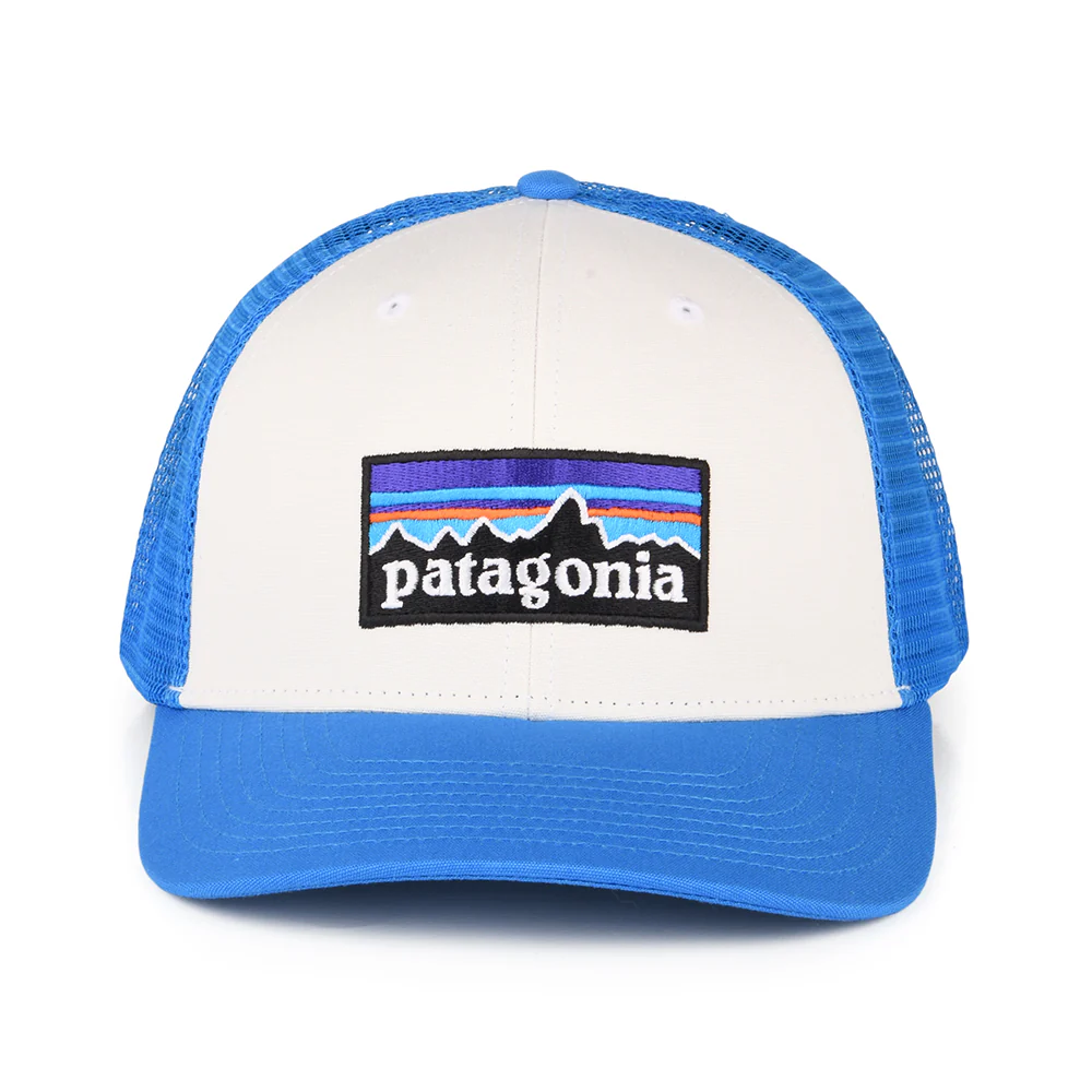 Patagonia P-6 Logo Trucker Cap aus organischer Baumwolle - Cremeweiß-Blau - Image 2