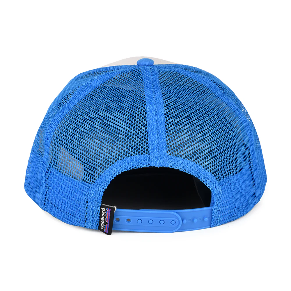 Patagonia P-6 Logo Trucker Cap aus organischer Baumwolle - Cremeweiß-Blau - Image 3