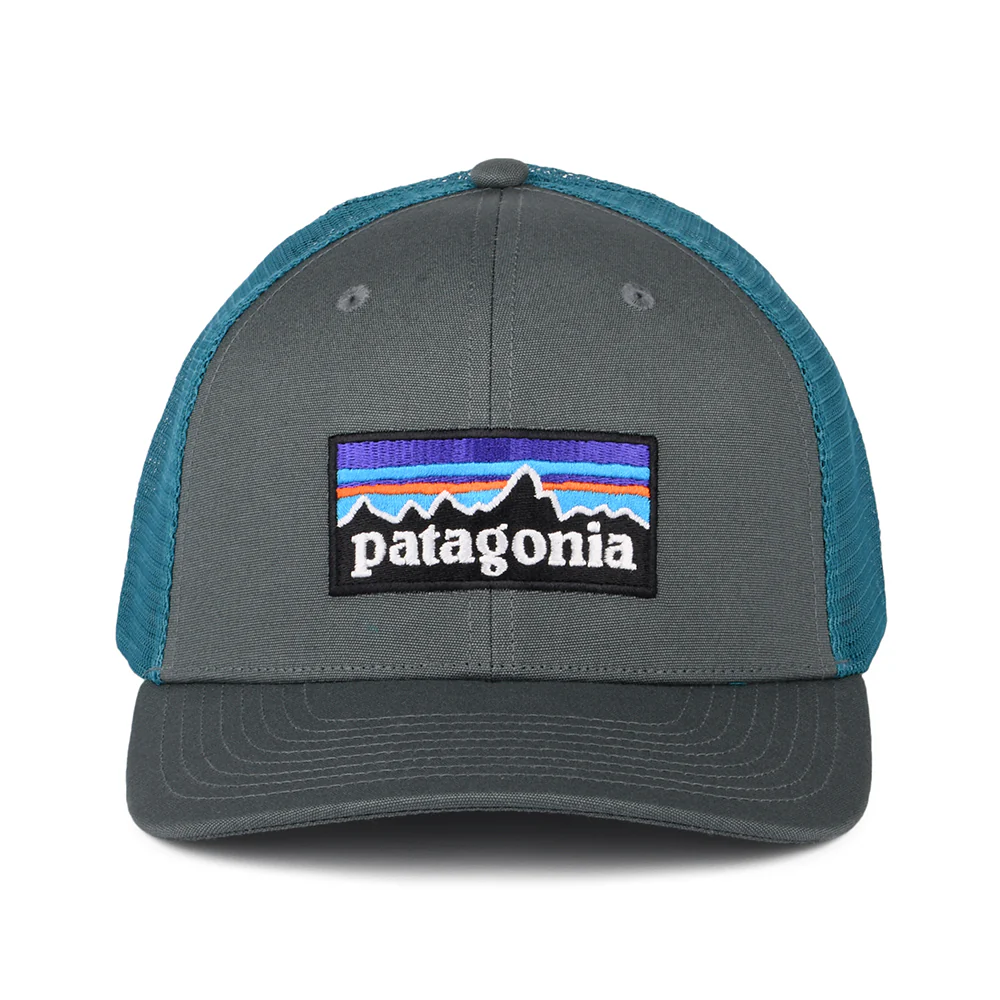 Patagonia P-6 Logo Trucker Cap aus organischer Baumwolle - Helles Waldgrün-Petrol - Image 2