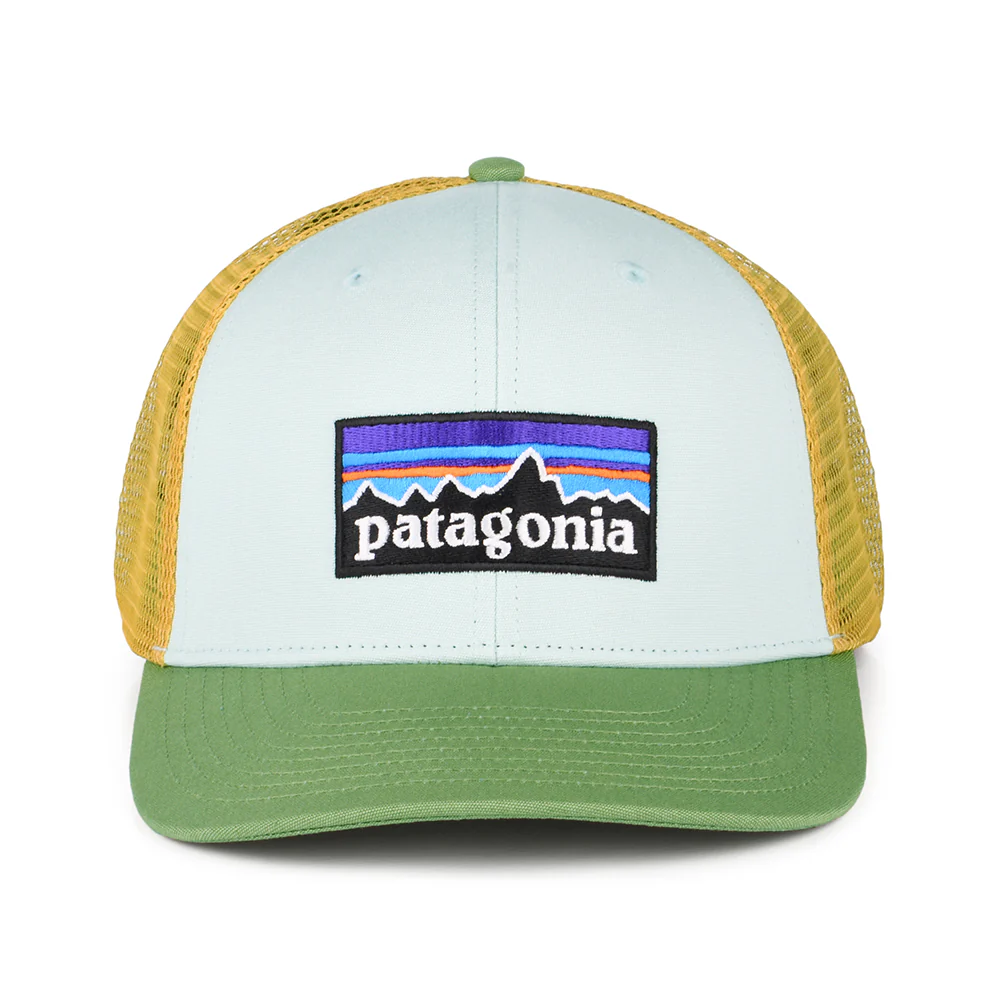 Patagonia P-6 Logo Trucker Cap aus organischer Baumwolle - Minzgrün-Grün-Senfgelb - Image 2