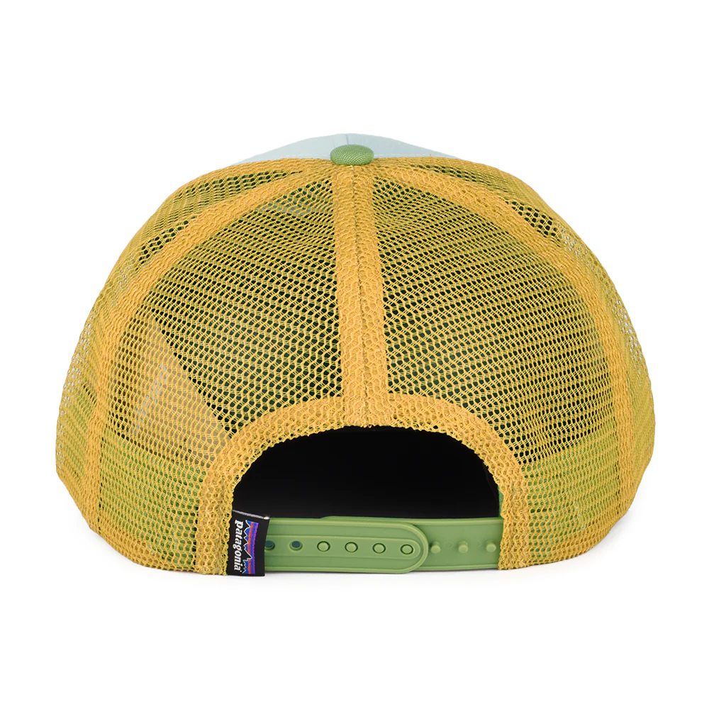 Patagonia P-6 Logo Trucker Cap aus organischer Baumwolle - Minzgrün-Grün-Senfgelb - Image 3